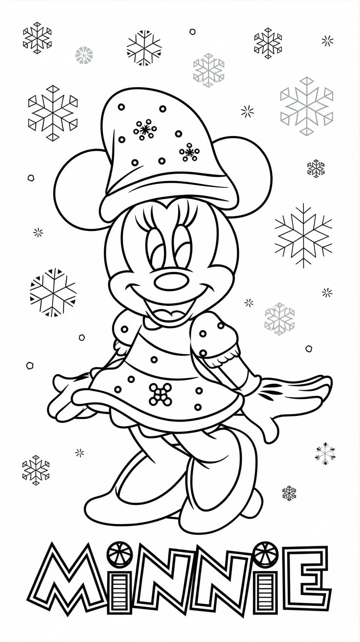 desenho para colorir da minnie e mickey