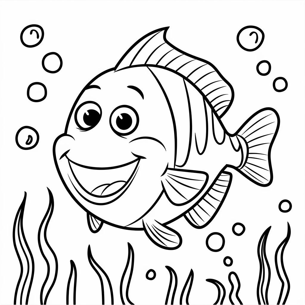 peixe desenho para colorir