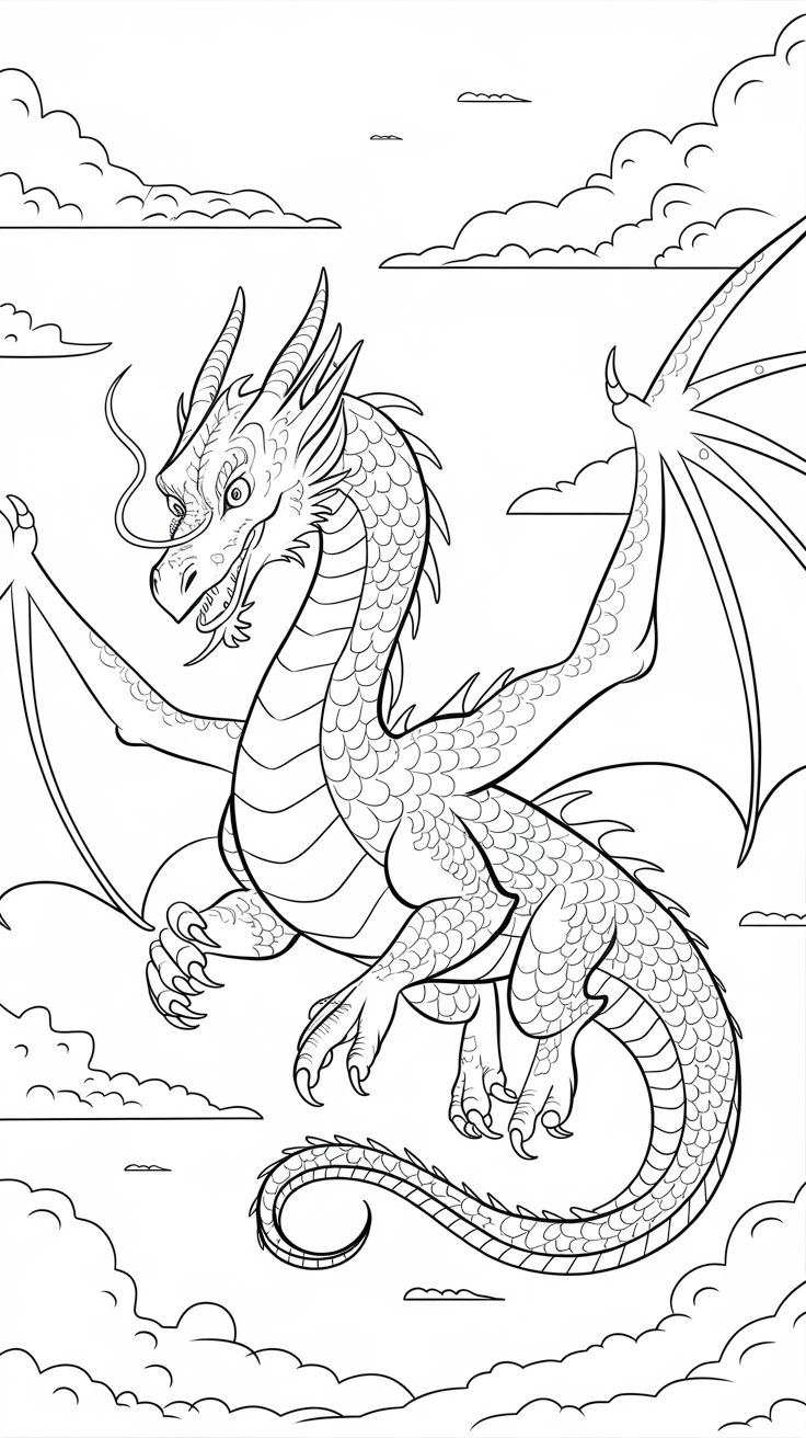 desenhos para colorir de dragão