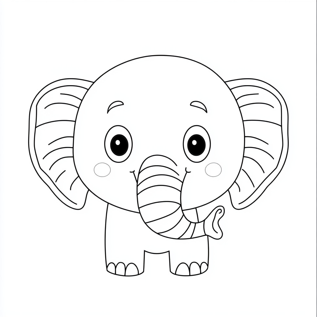 elefante elmer para colorir