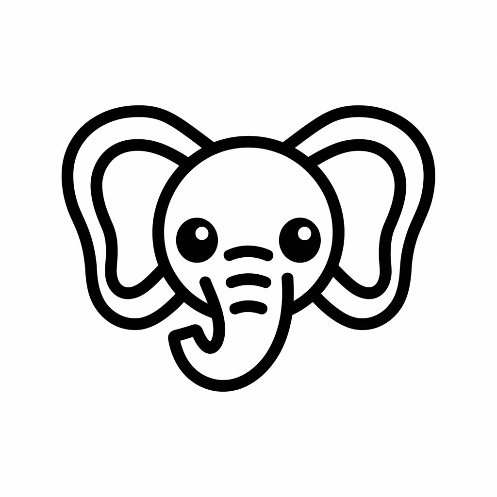 desenho para colorir de elefante