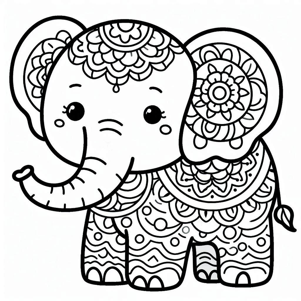 elefante para colorir educação infantil