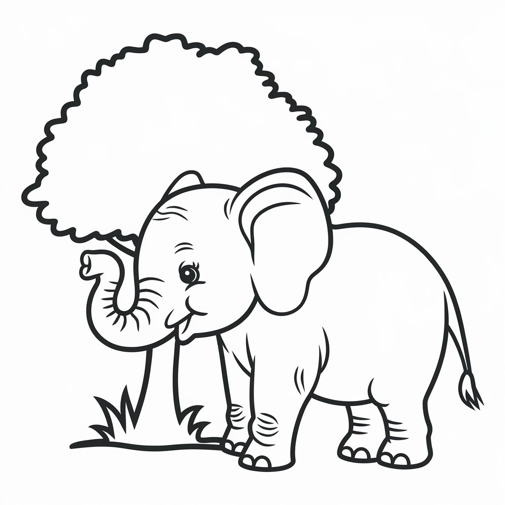 elefante para colorir e imprimir