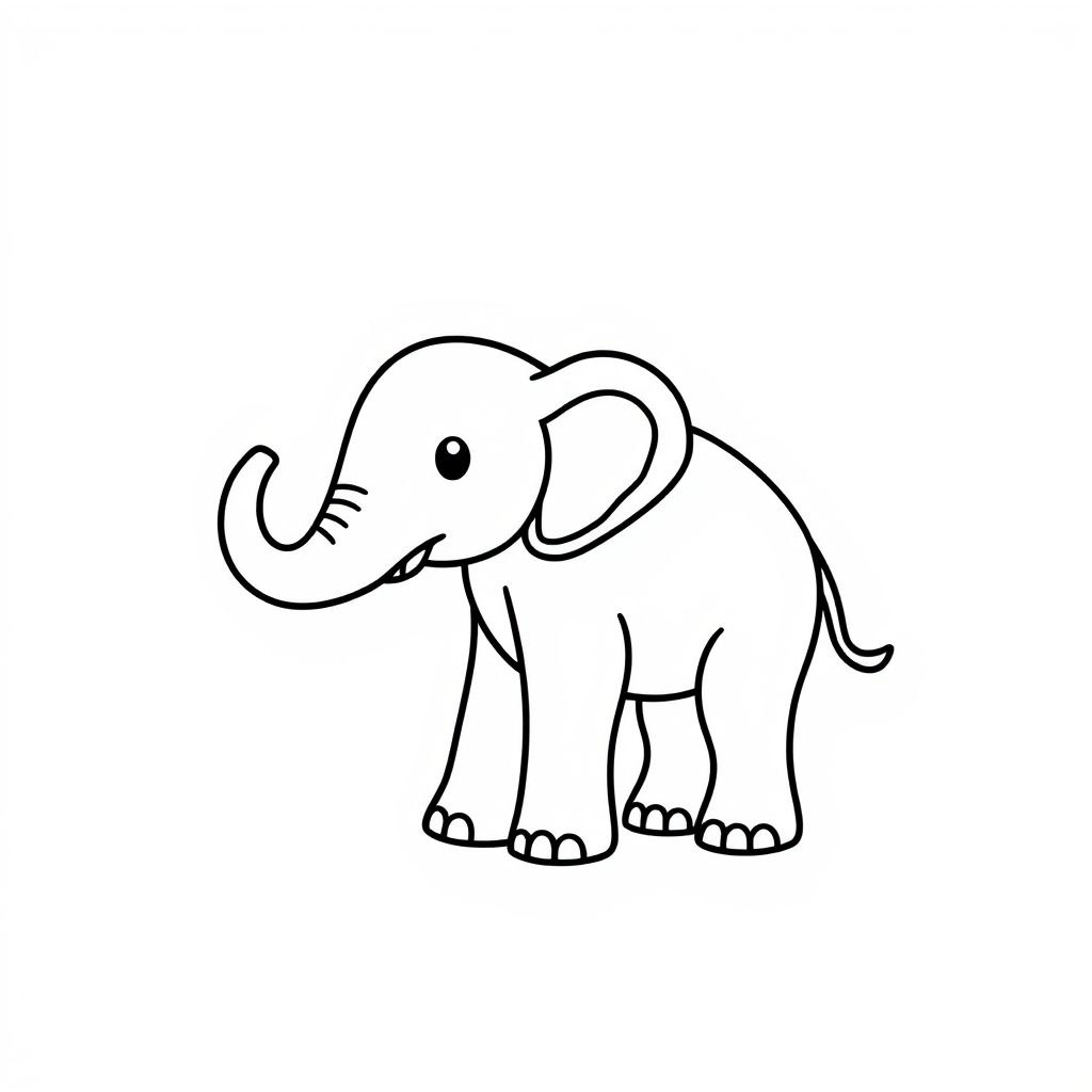 desenho para colorir elefante