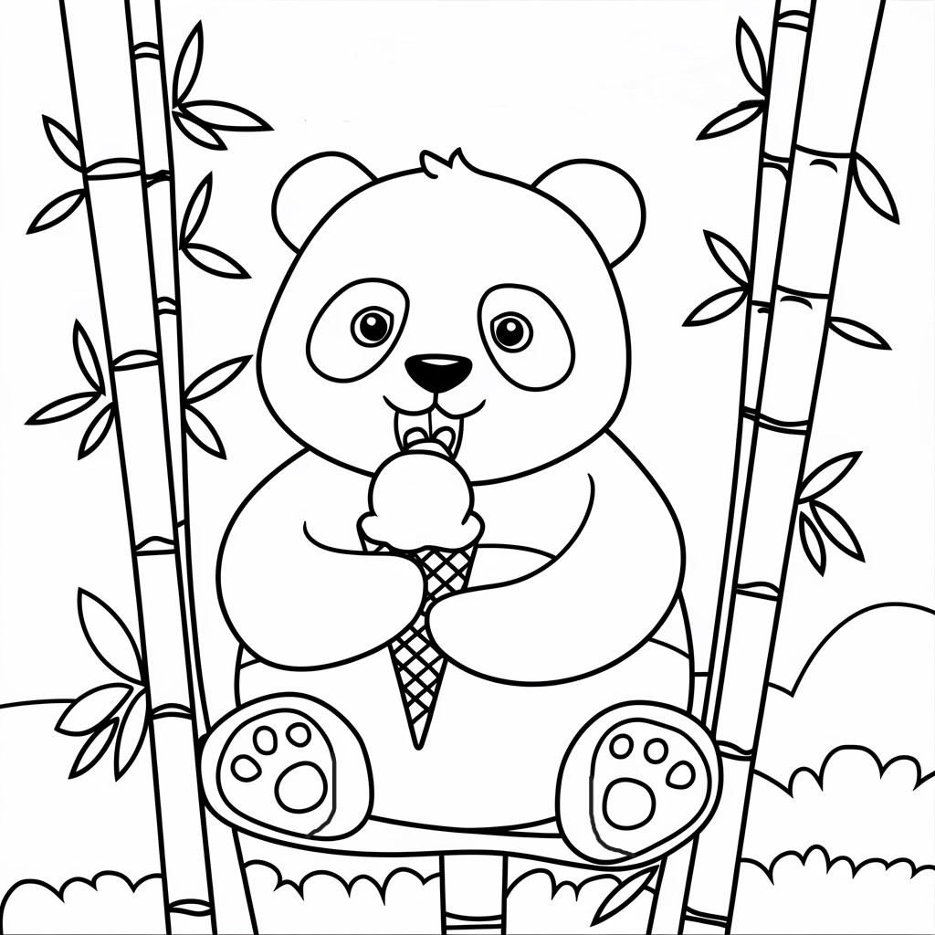 panda desenhos para colorir