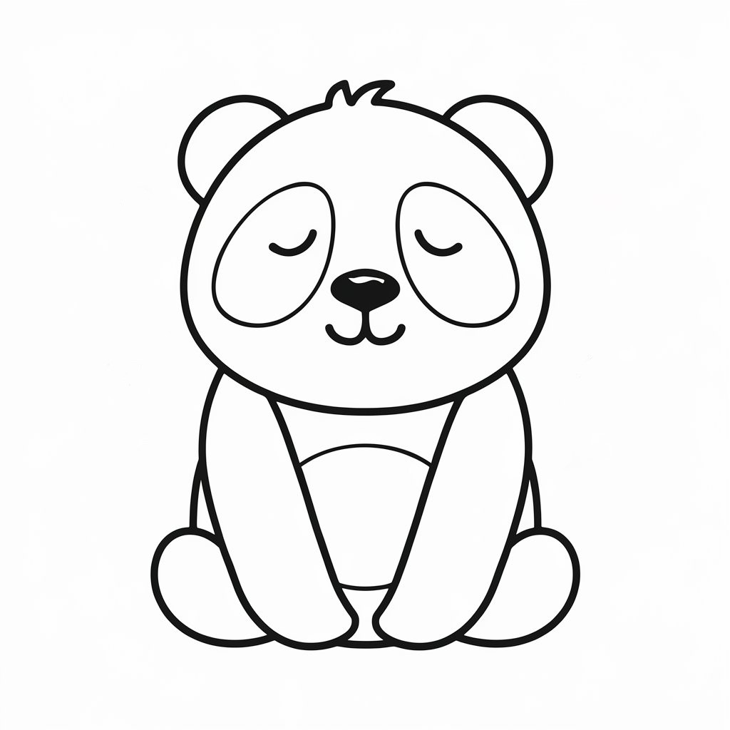 desenhos de panda para colorir e imprimir