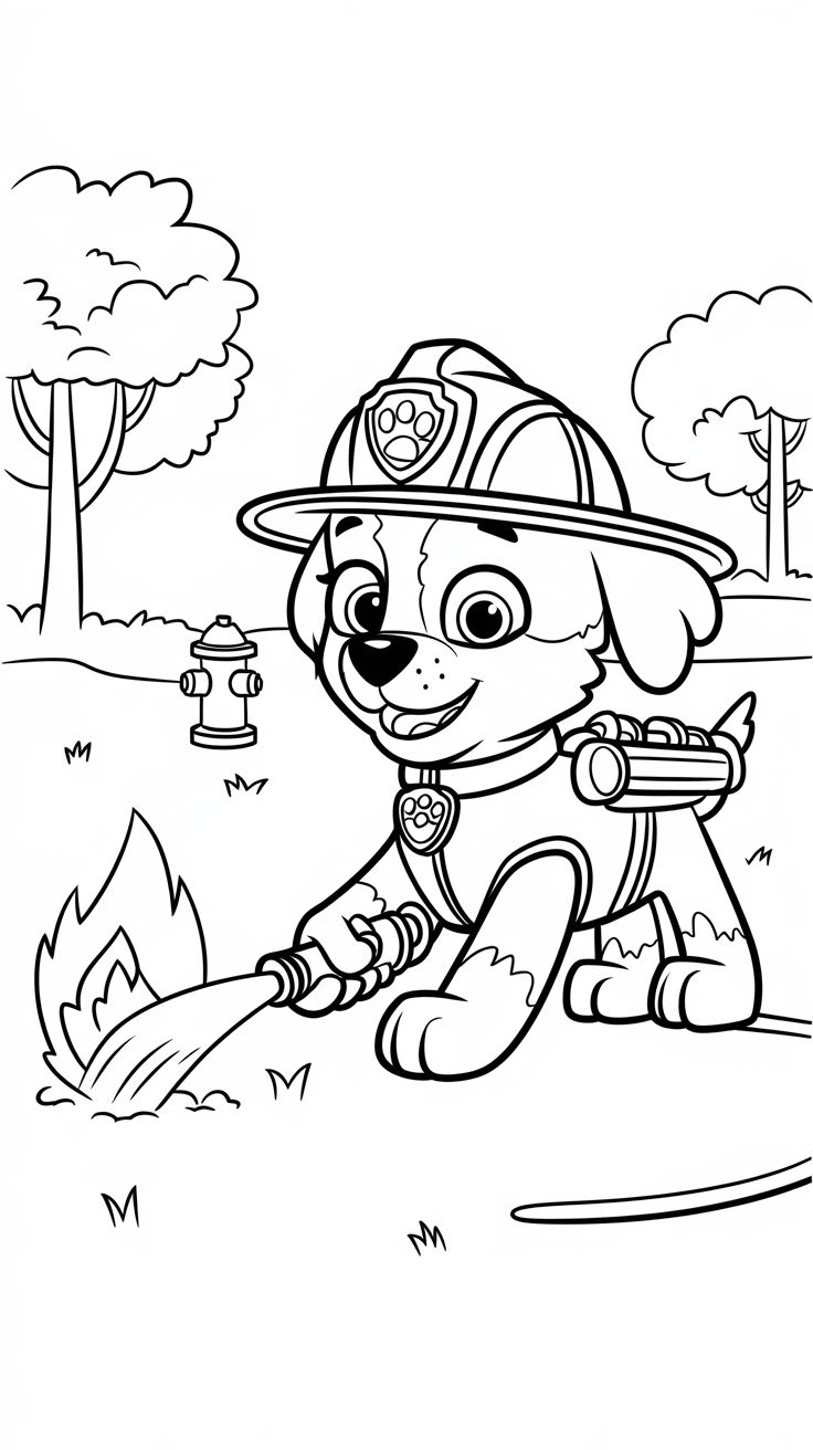desenho para colorir patrulha canina super filhotes