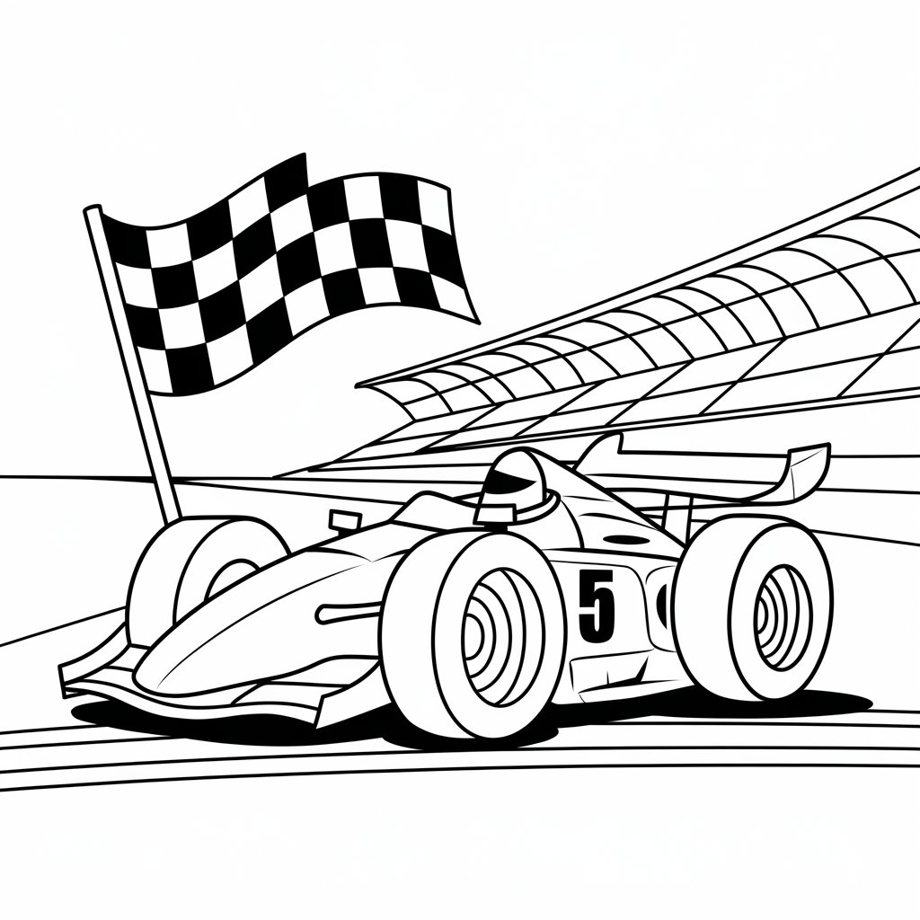 desenho para colorir carros de corrida