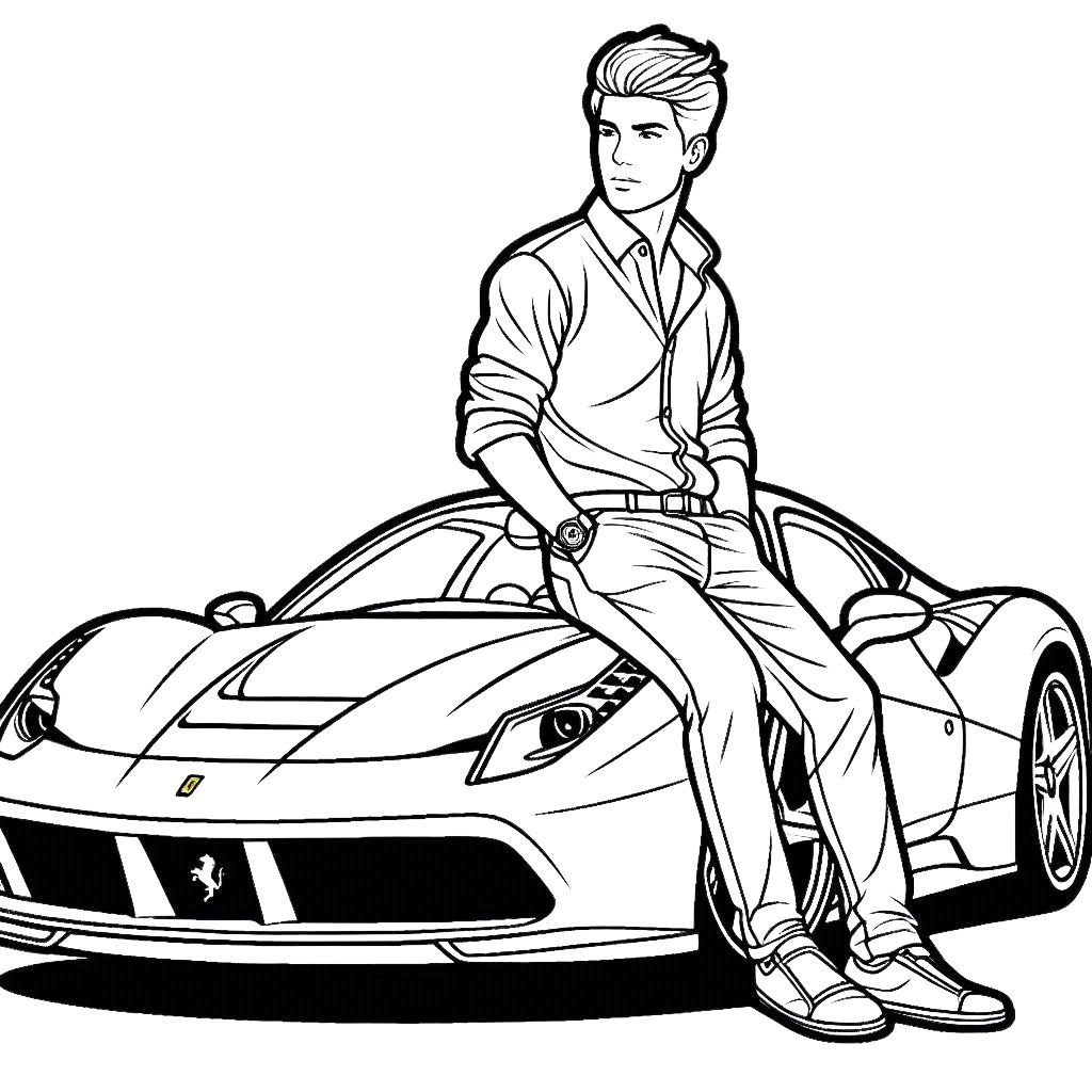 desenho para colorir ferrari