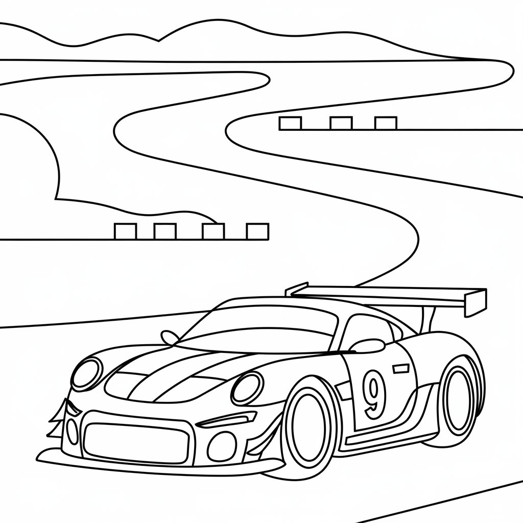 desenhos de carros de corrida para colorir