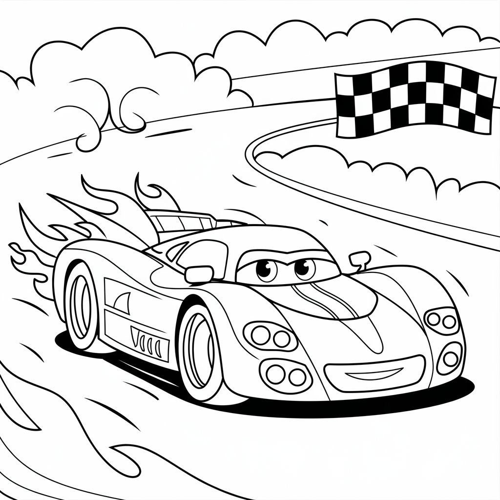 desenhos de carros de corrida para colorir e imprimir