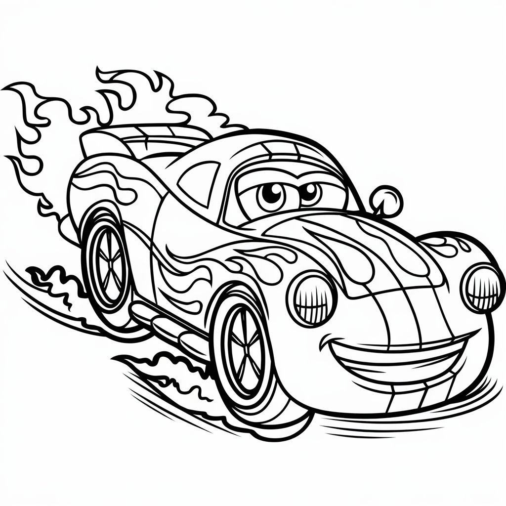 desenho de carros de corrida para colorir e imprimir