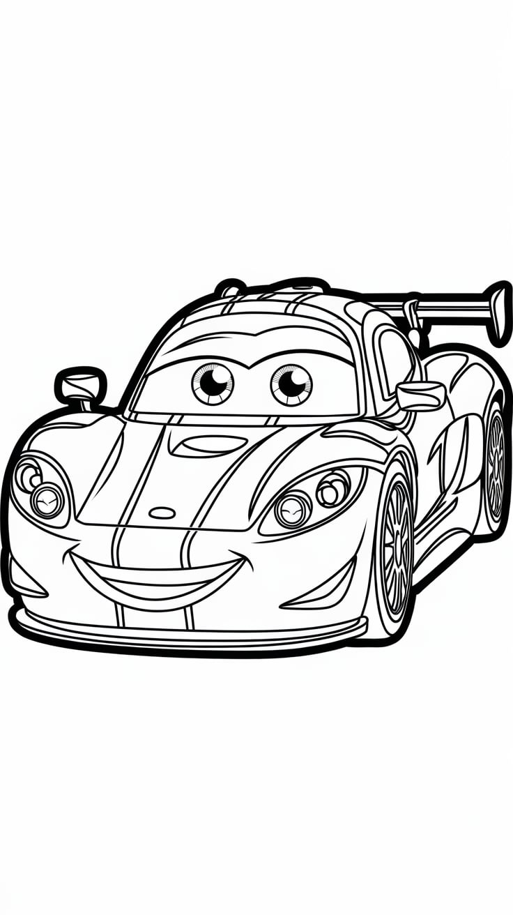 carro de corrida desenho para colorir