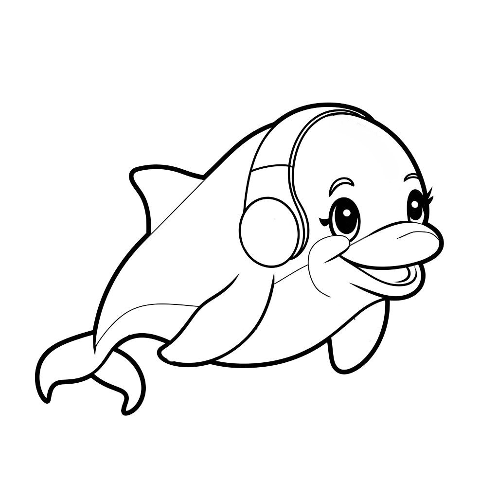 desenho golfinho para colorir