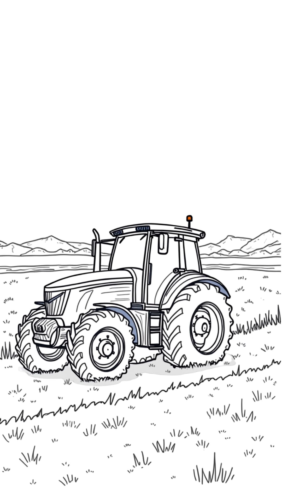 desenho para colorir trator