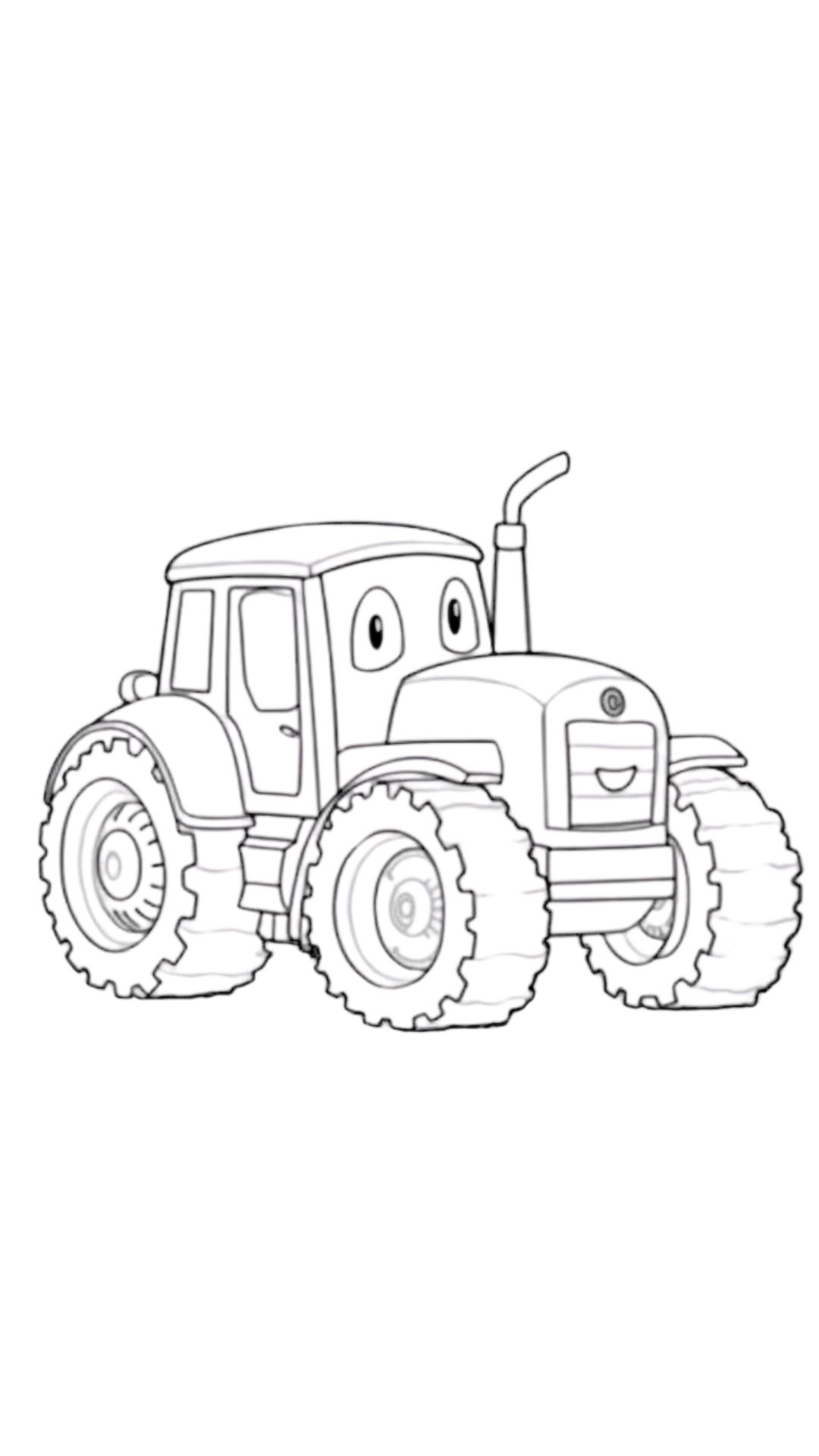 desenho trator para colorir