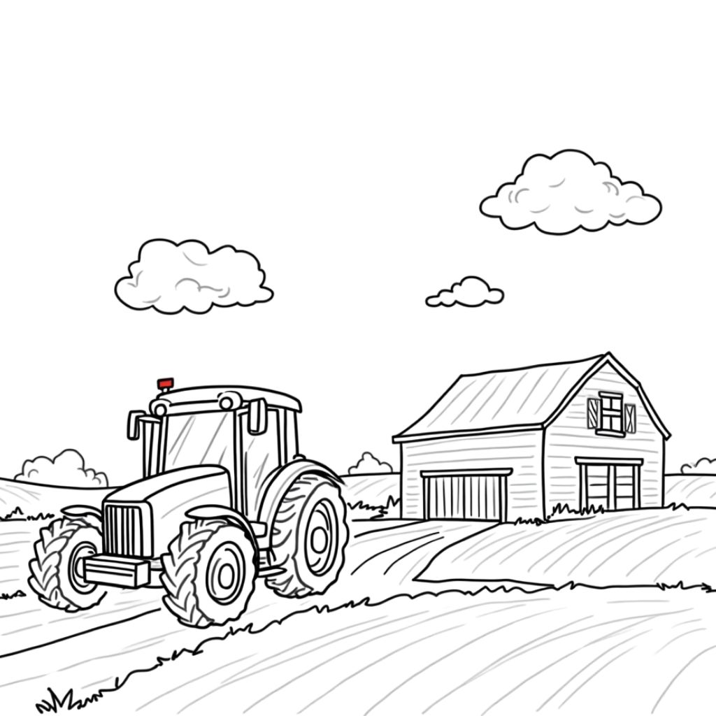 desenho para colorir trator john deere