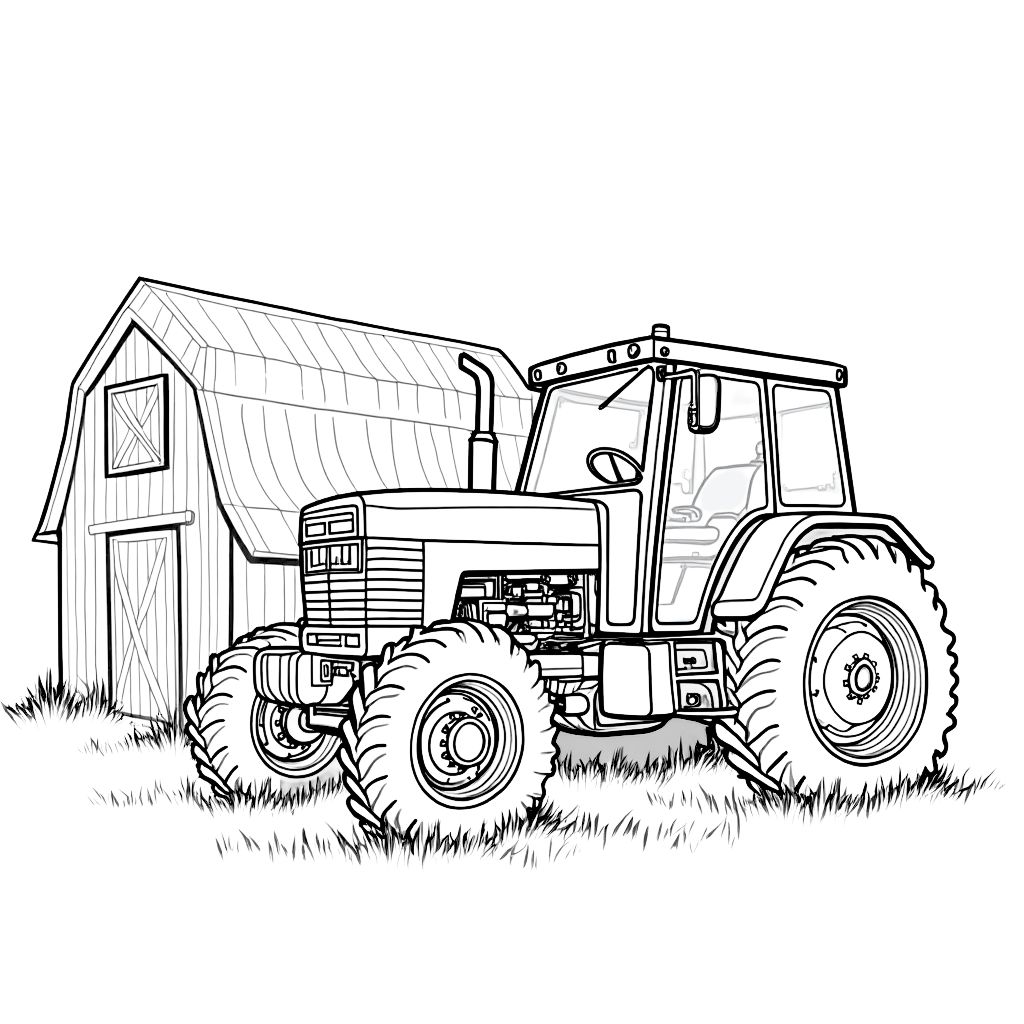 desenho de trator para colorir