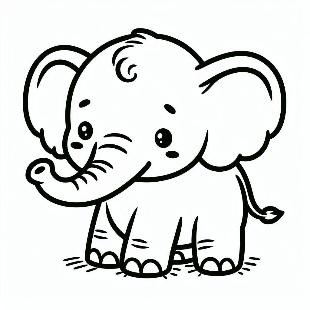 desenhos de elefante para colorir