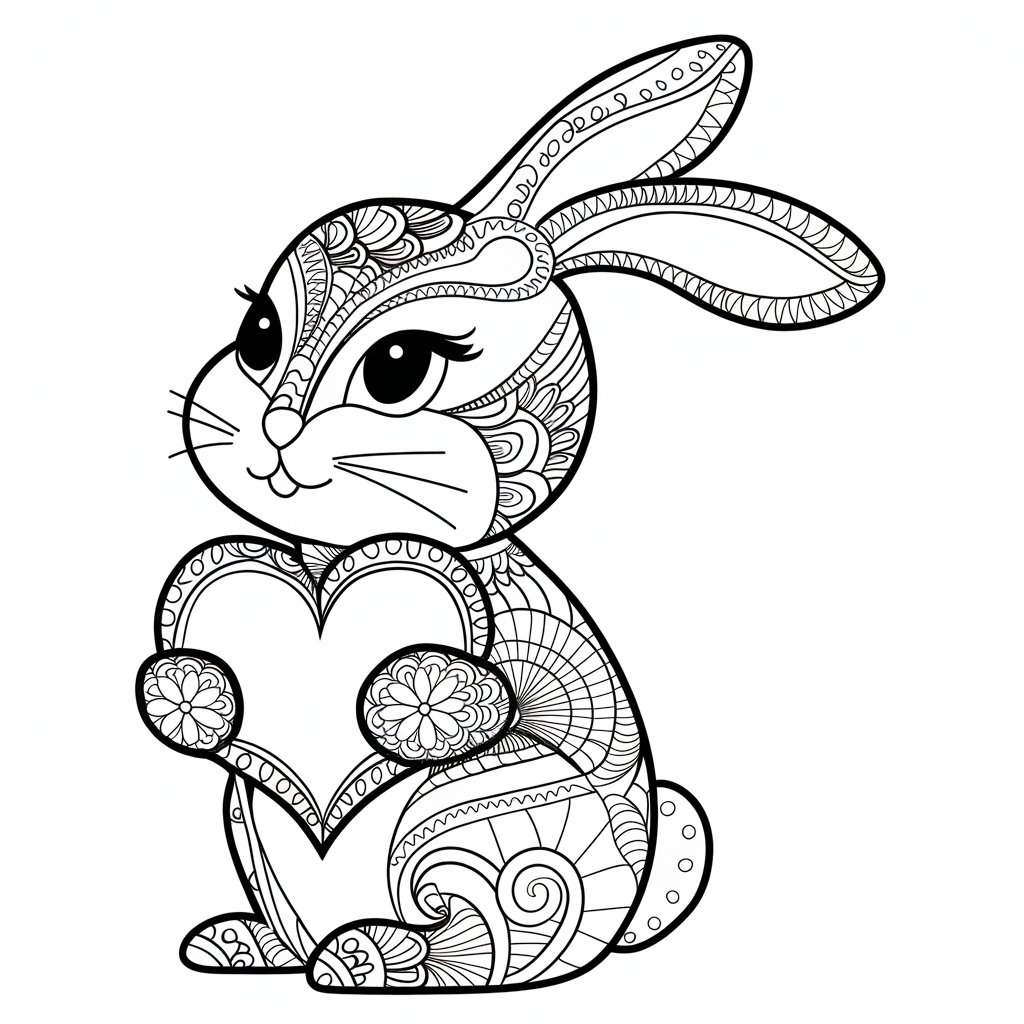 desenho coração para colorir