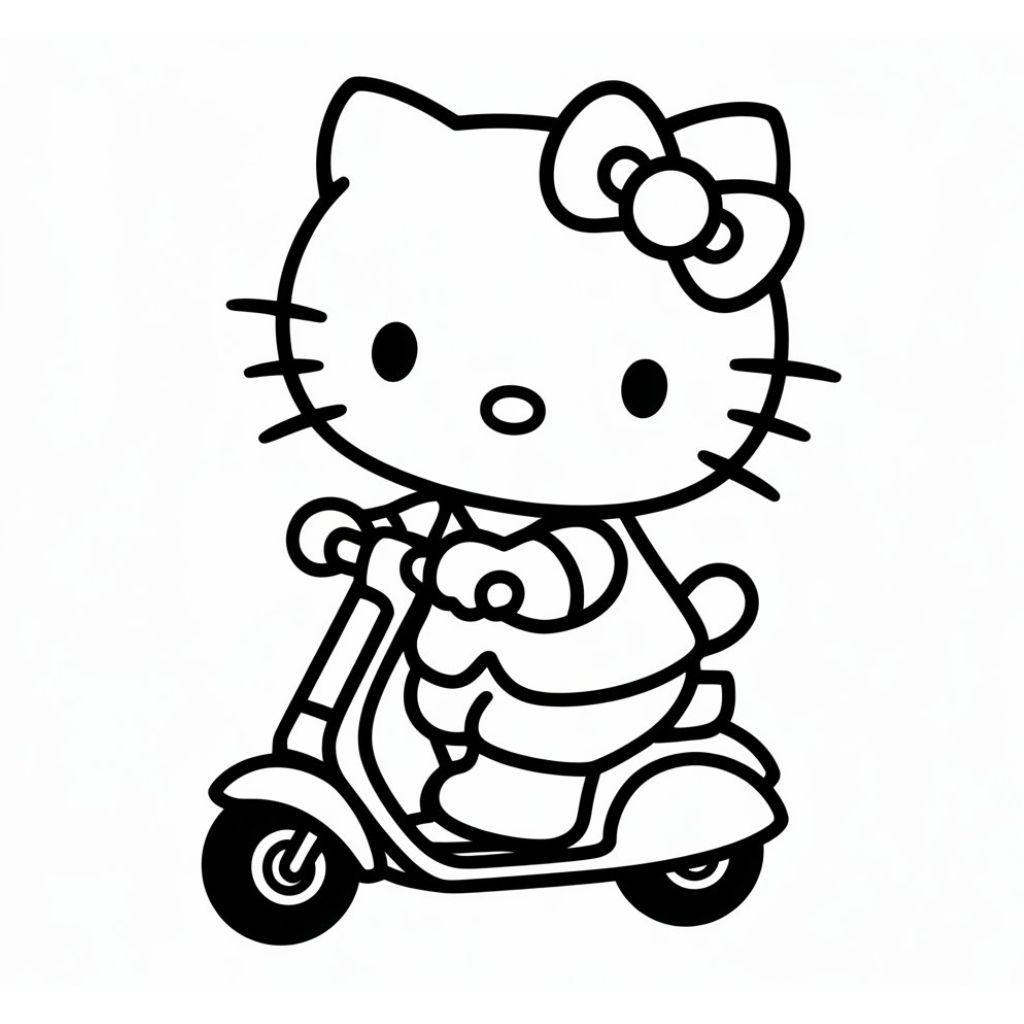 desenhos hello kitty para colorir