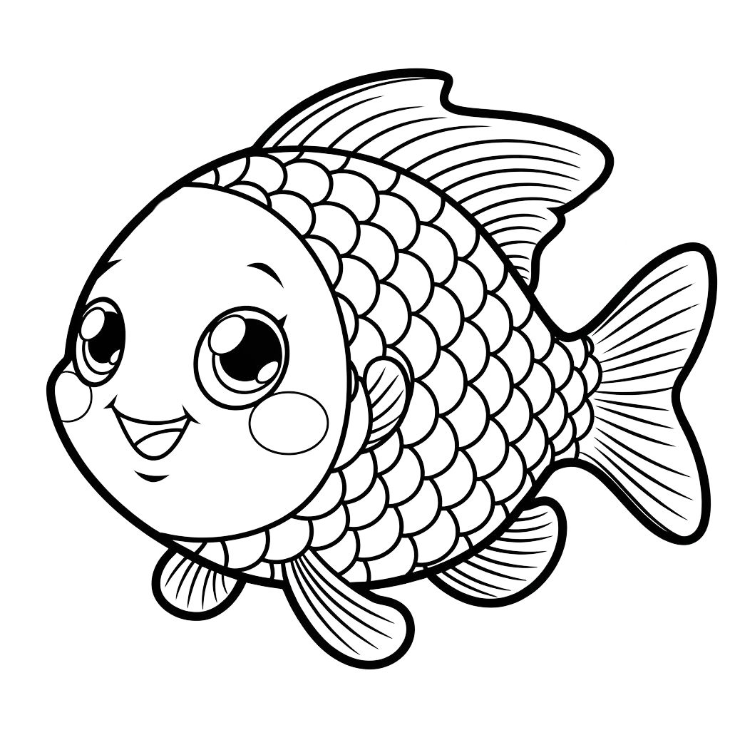imagem de peixe para colorir