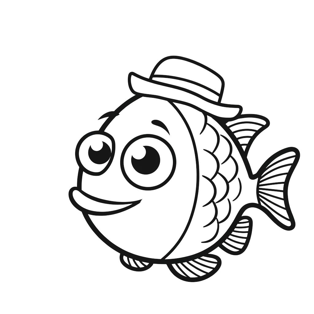 desenho peixe para colorir