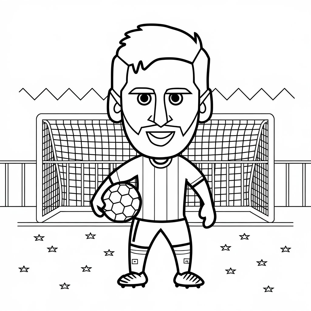 messi para colorir