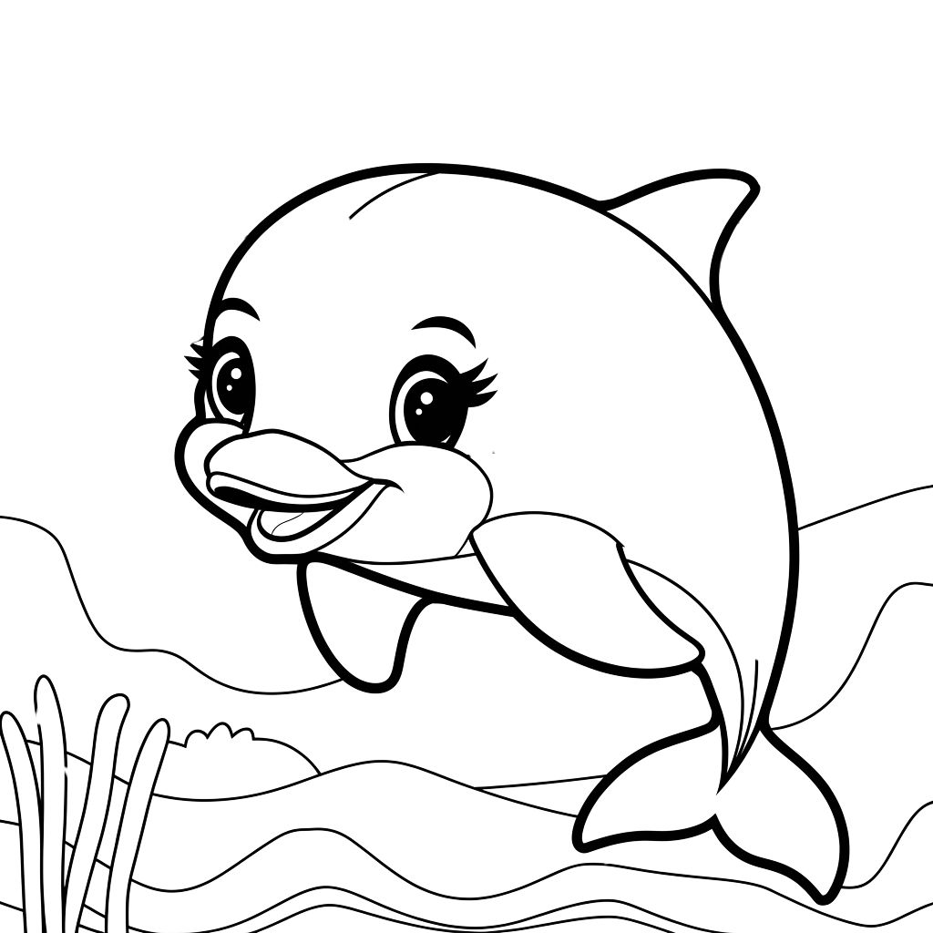 golfinho desenho para colorir