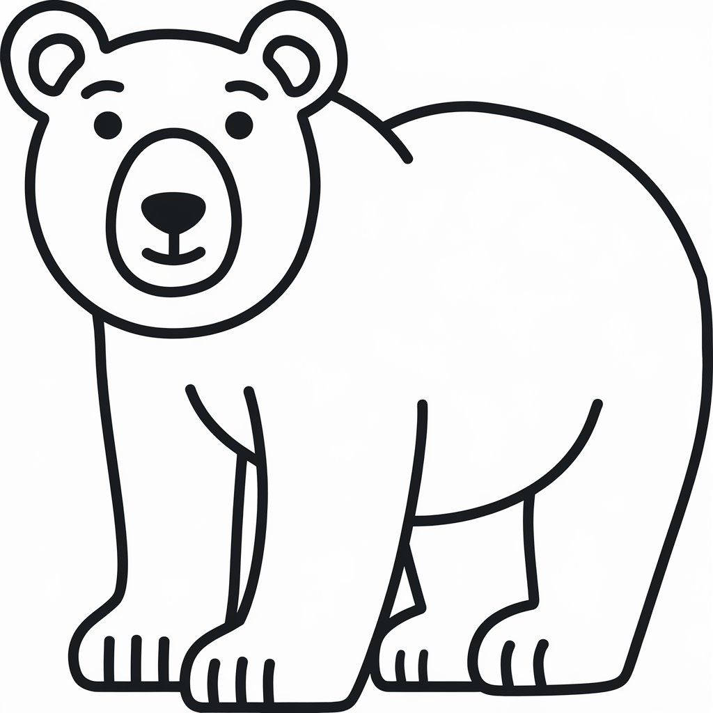 desenho urso para colorir