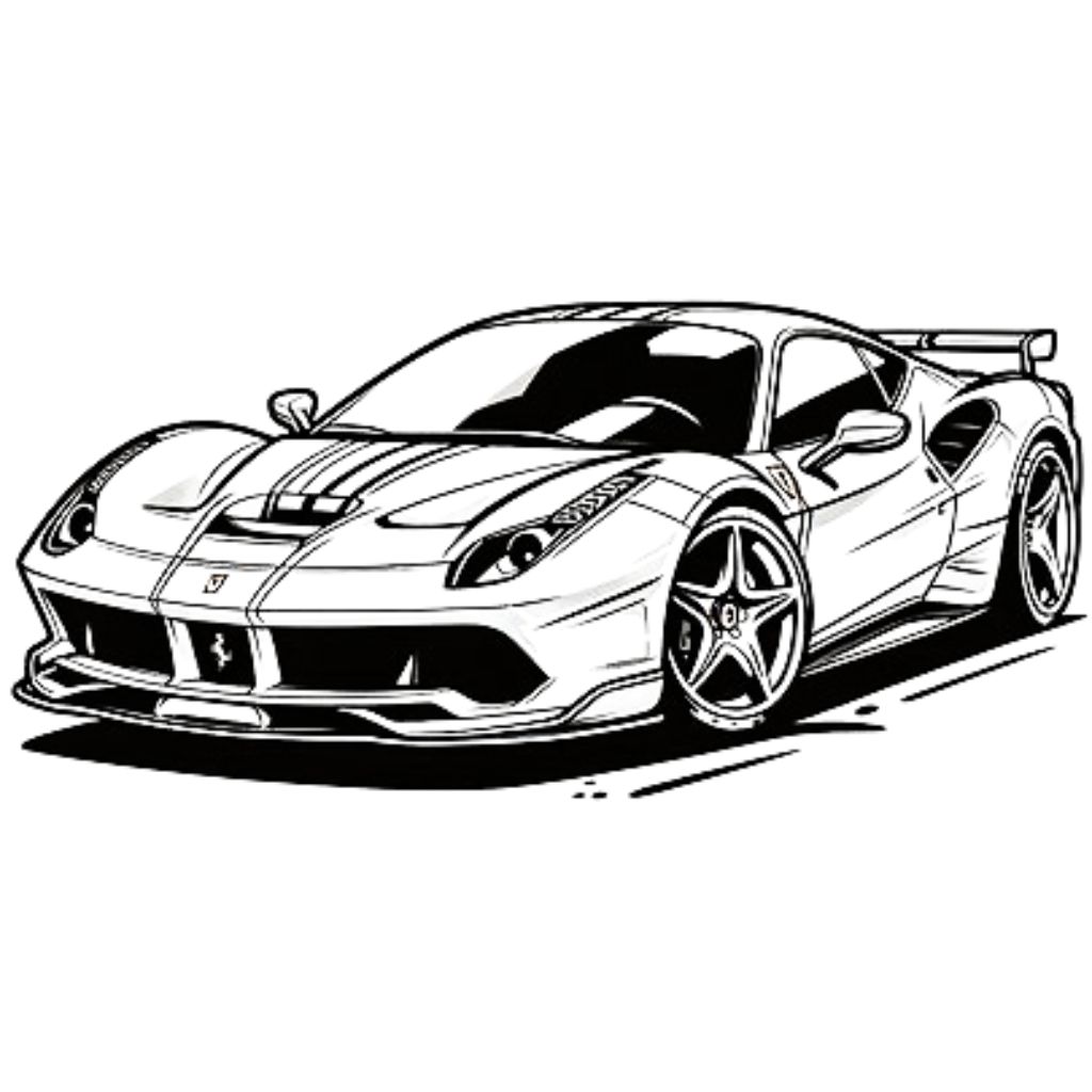 desenhos de carros ferrari para colorir