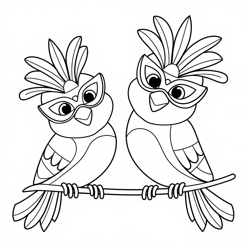 desenhos carnaval colorir