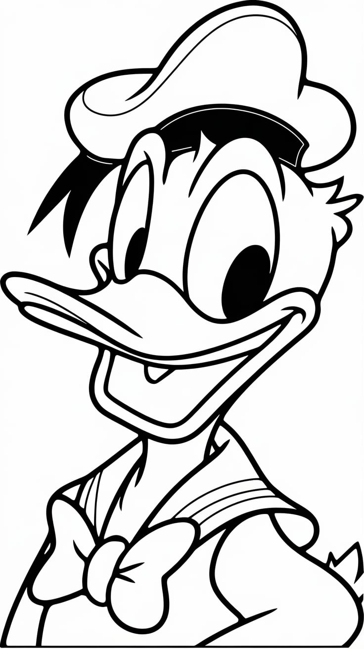 coloring pages duck donald veteran