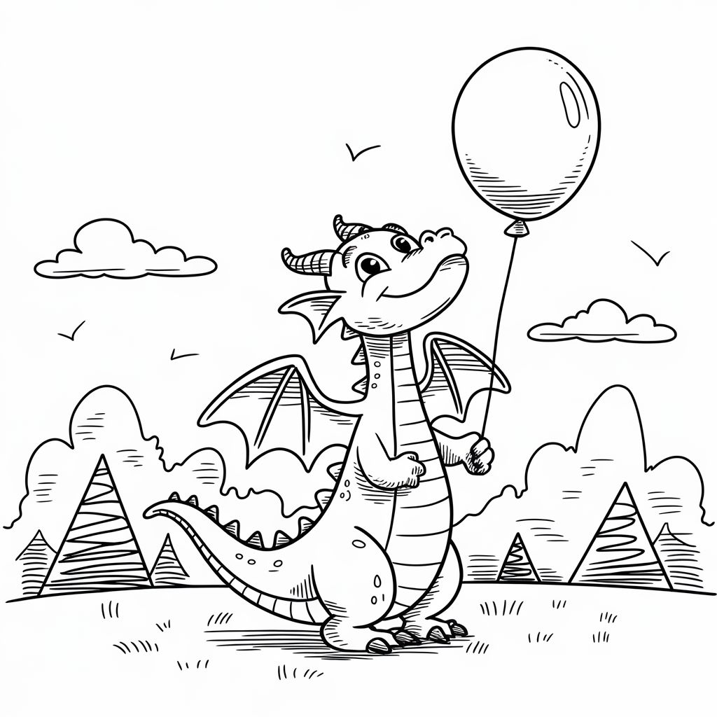 dragão para colorir