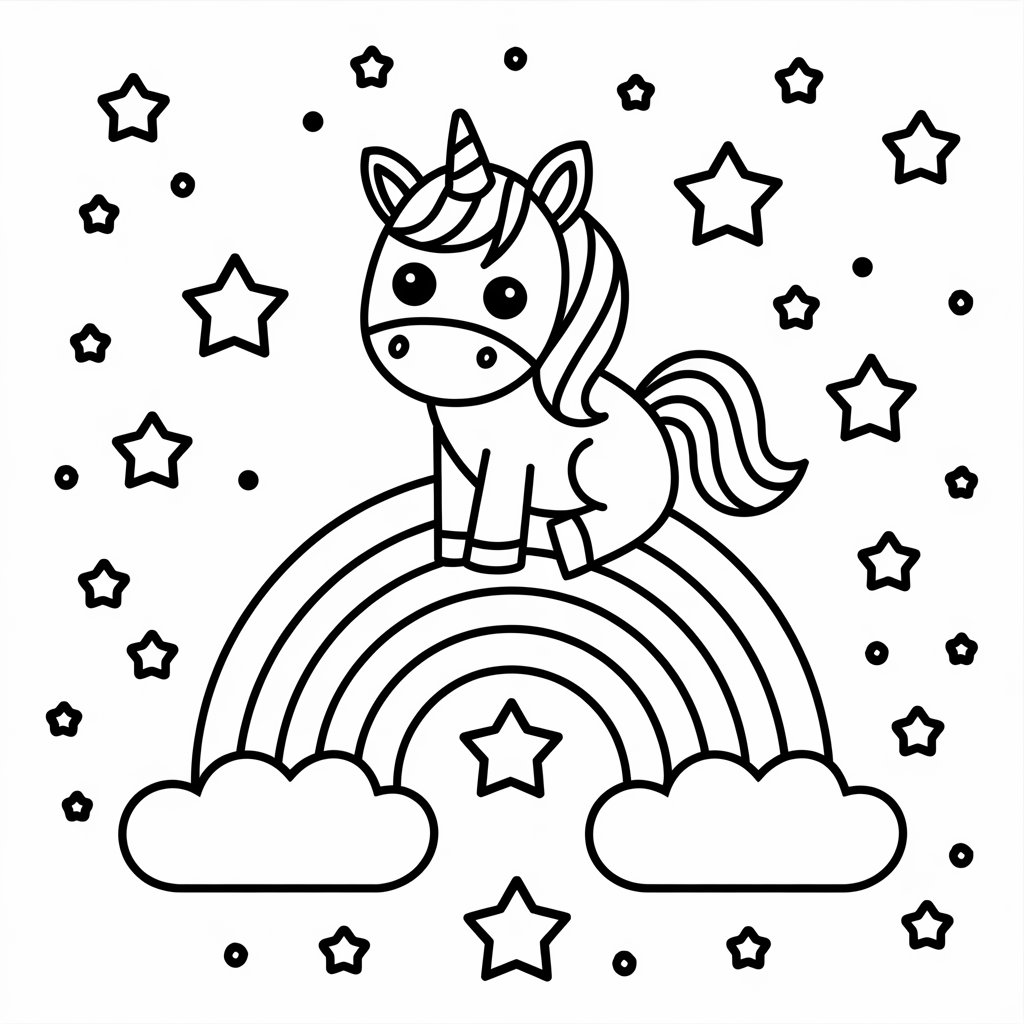 unicórnio kawaii desenho de unicornio para colorir e imprimir