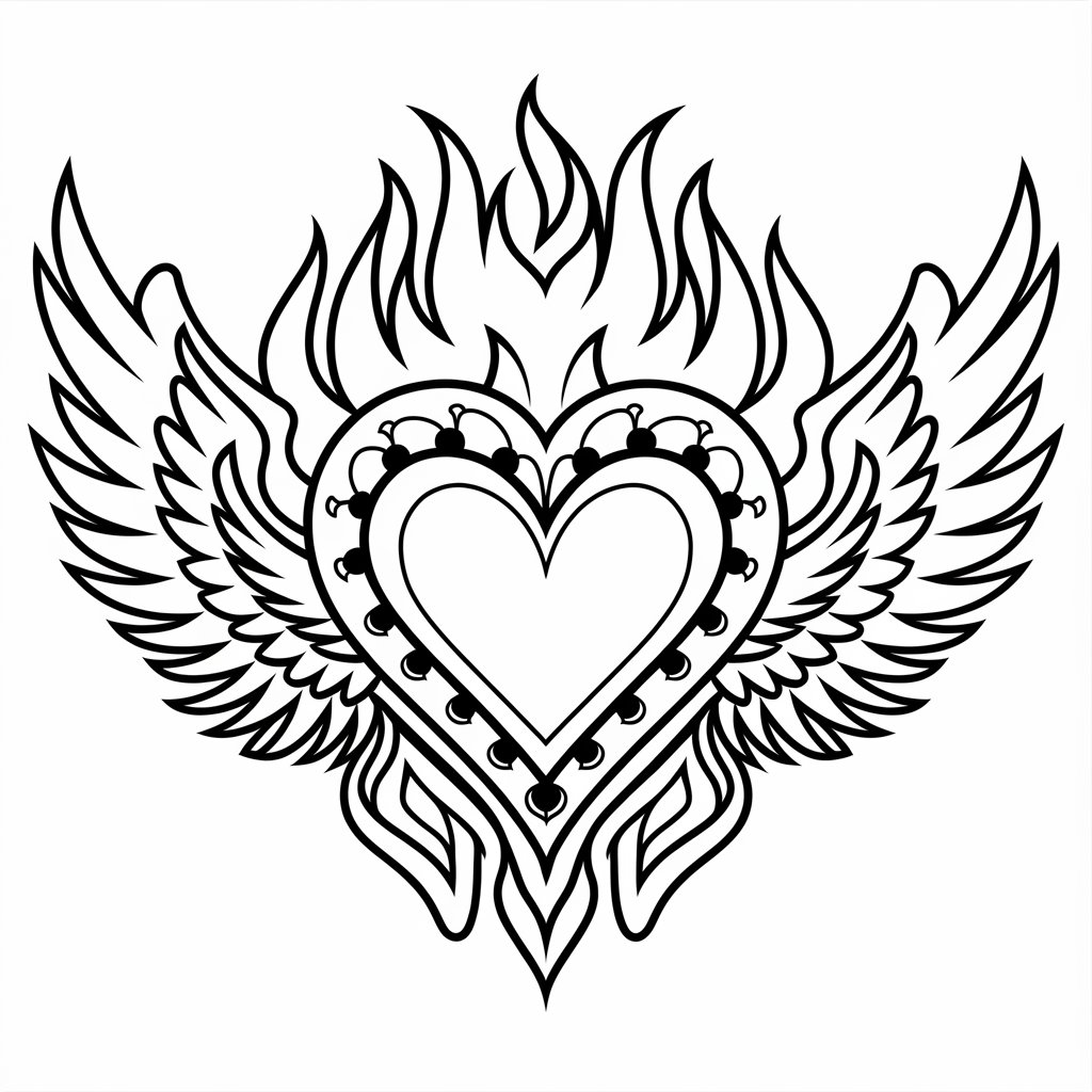 desenho para colorir duas maos e um coração no meio