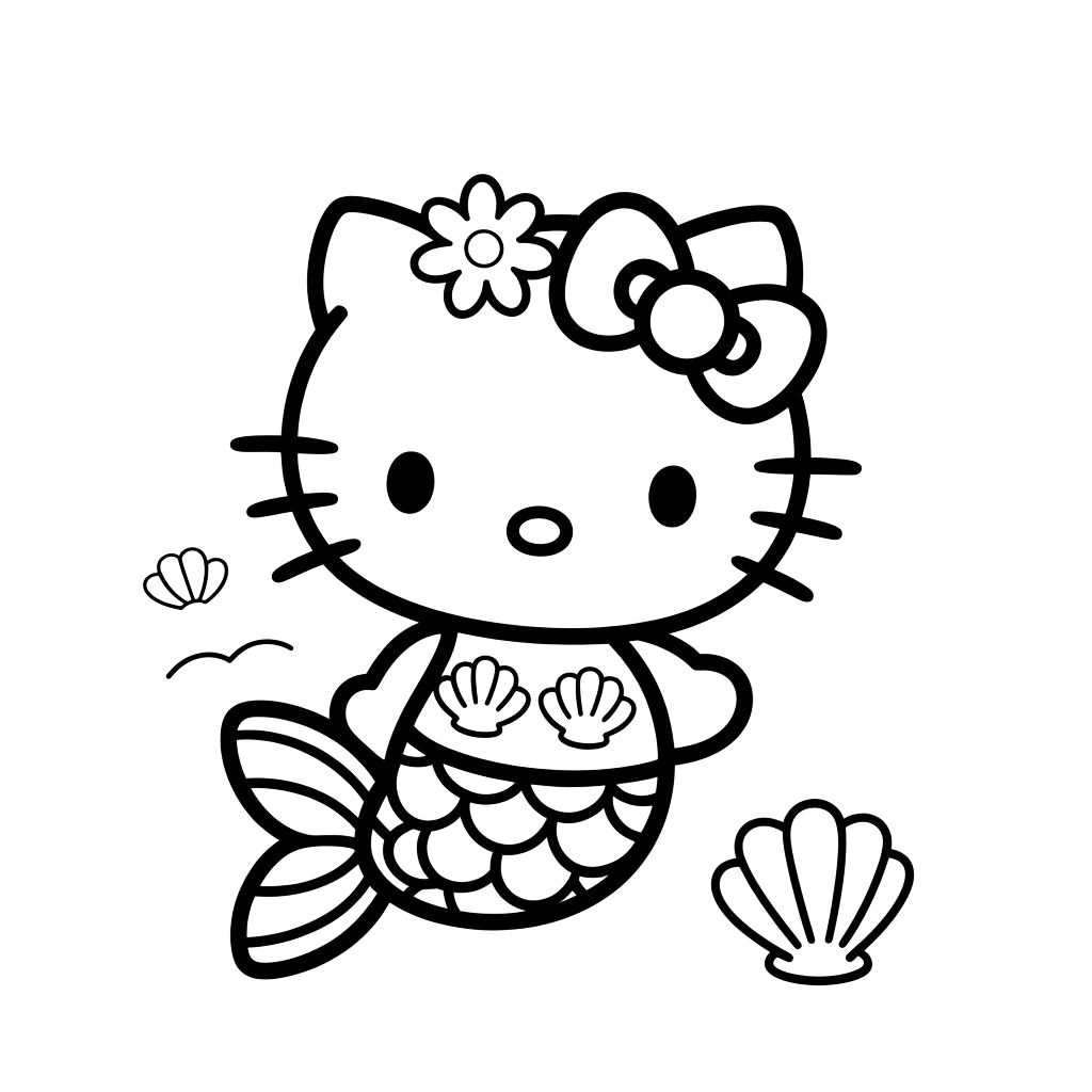 hello kitty para colorir e imprimir