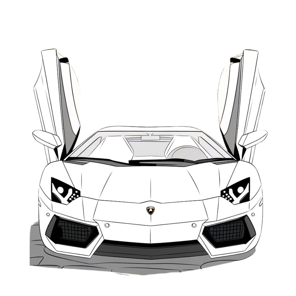 coloring pictures of lamborghinis