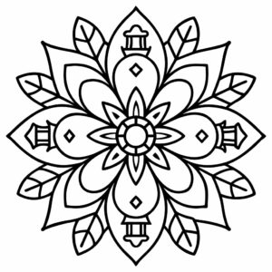 desenho para colorir mandala