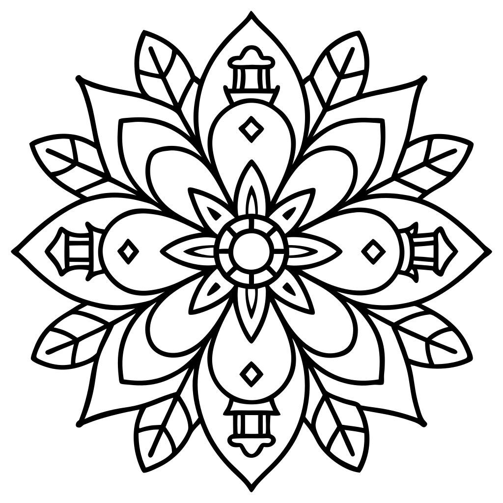 desenho para colorir mandala