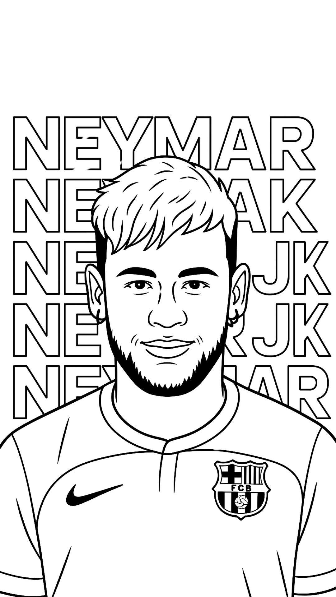 neymar desenhos para colorir