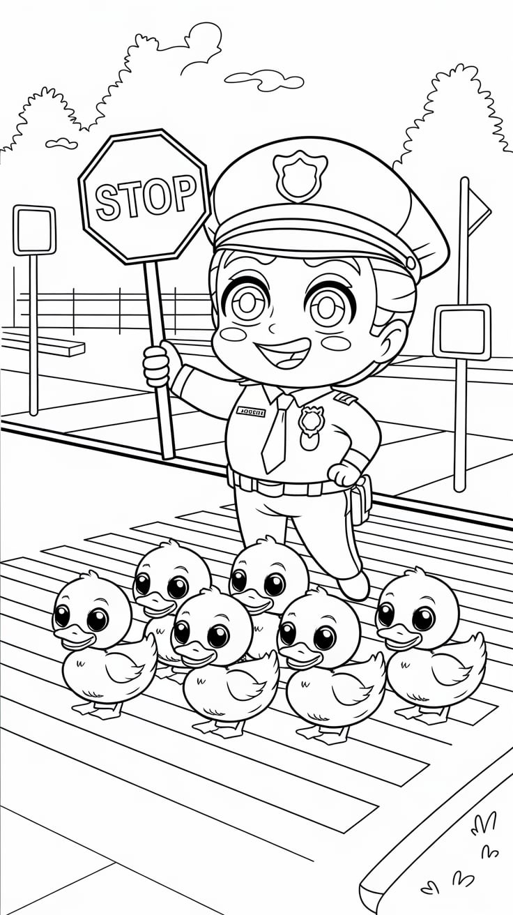 caminhão de polícia para colorir