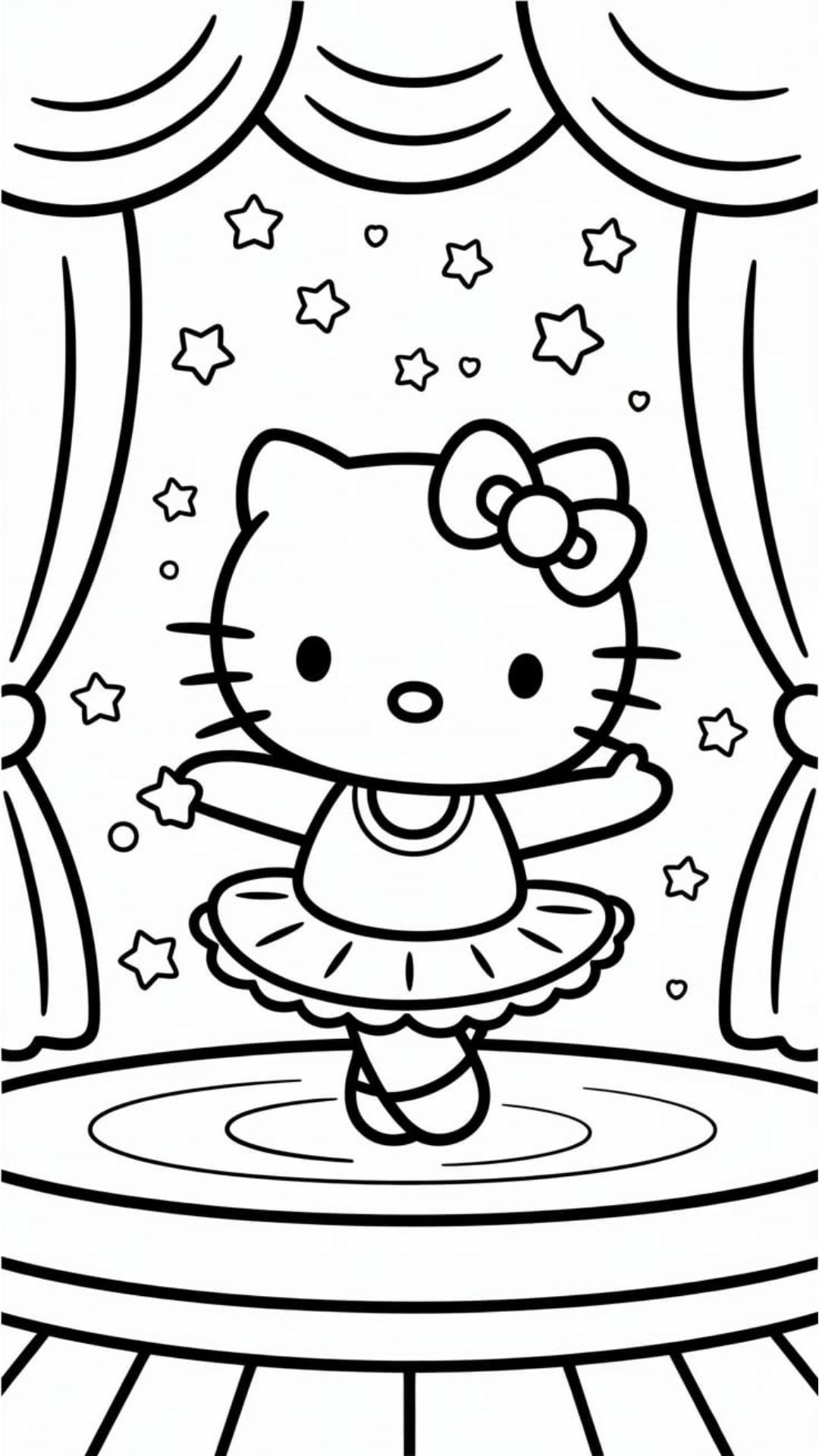 hello kitty para imprimir e colorir