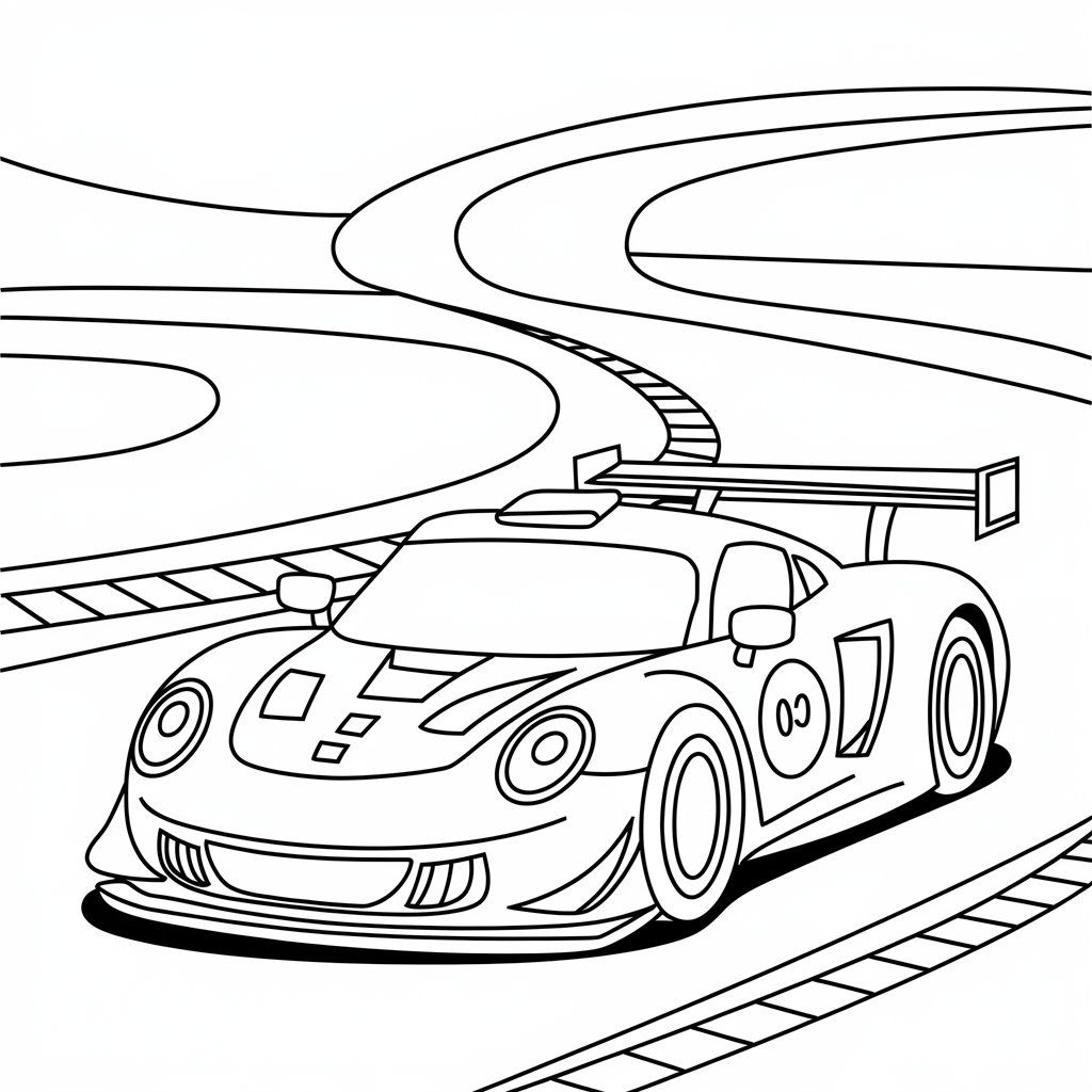carro de corrida colorir
