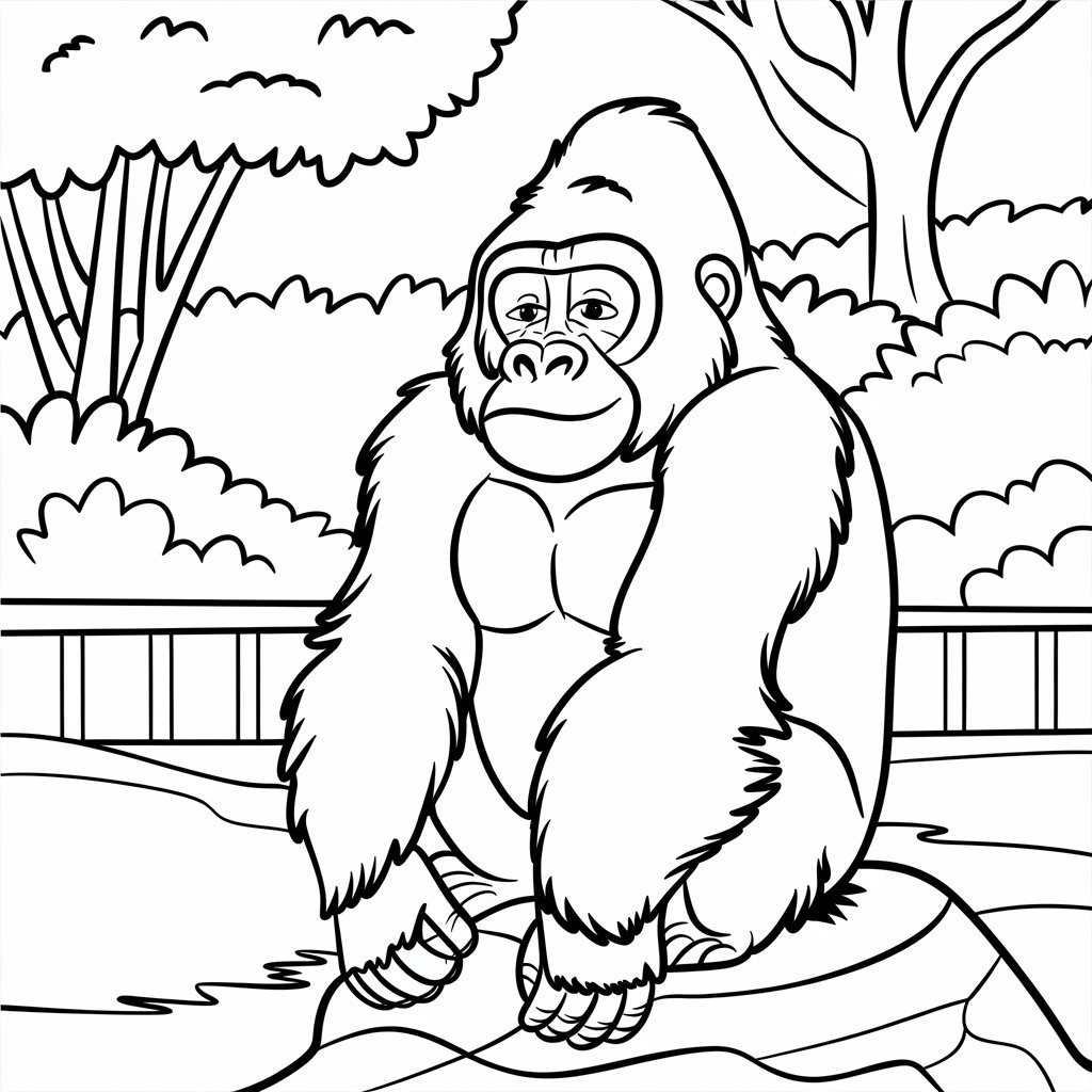 zoológico desenho para colorir