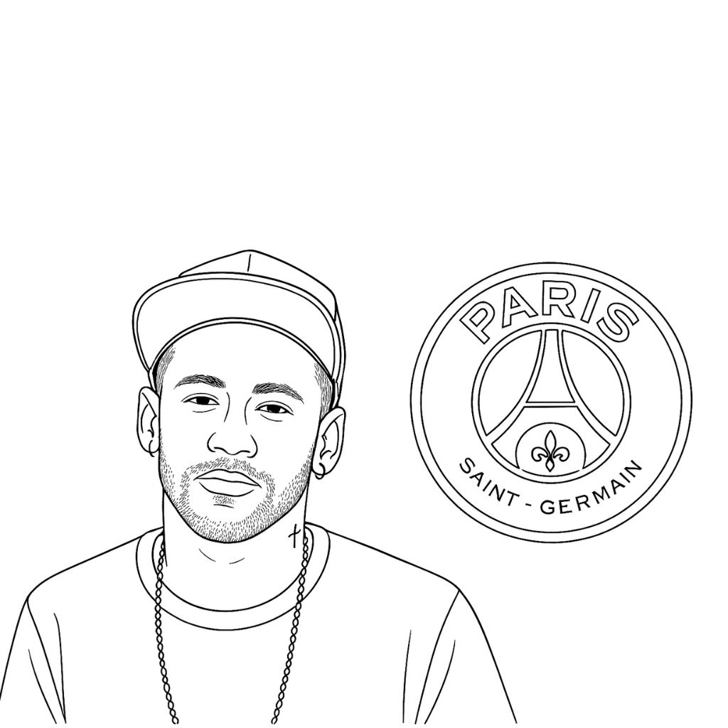 neymar para colorir e imprimir