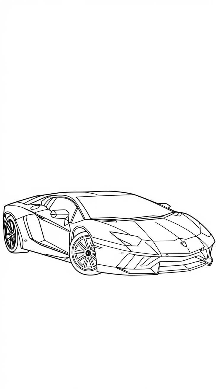 carros lamborghini para colorir