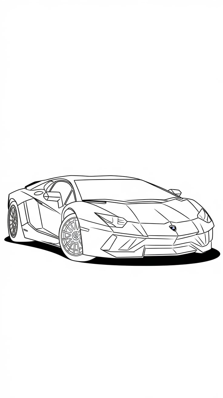 carros lamborghini para colorear
