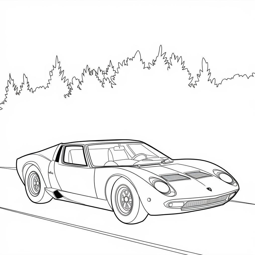 desenho lamborghini para colorir