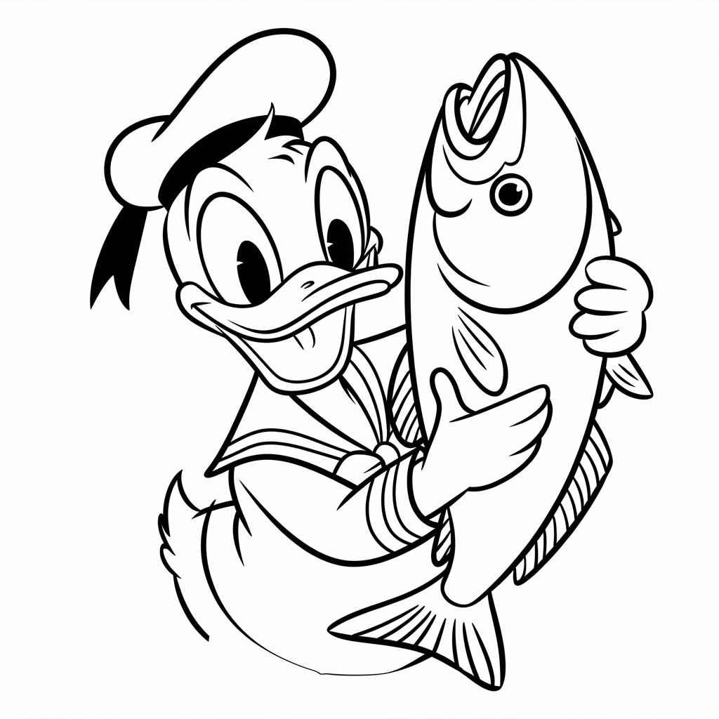 coloring pages duck donald